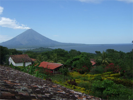 Nicaragua Lake Ometepe Finca Magdalena view from hammock